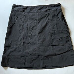 Lucy Dark Gray Trekkie Skort Athletic Hiking Cargo Snap Pockets Size S